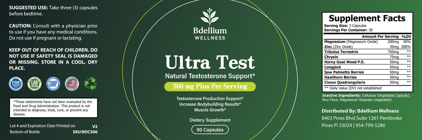 Ultra Test Natural Testosterone Support